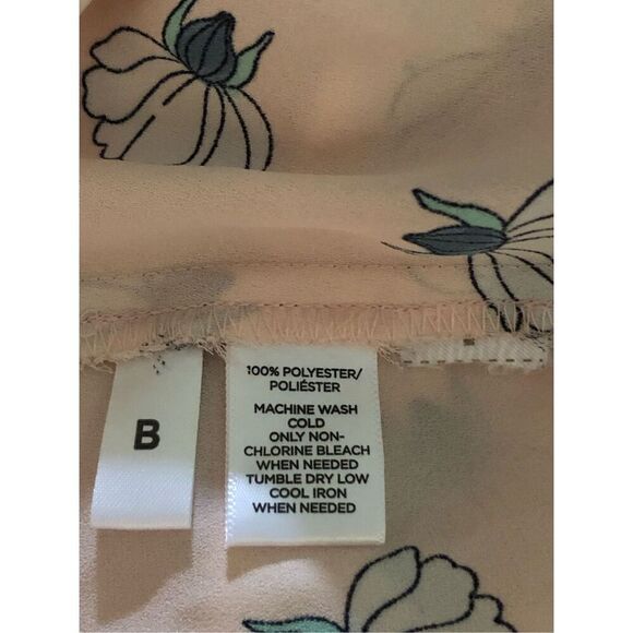 LOFT Pink Lotus Floral Print Button Front BlouseSZ 14 - Picture 11 of 11